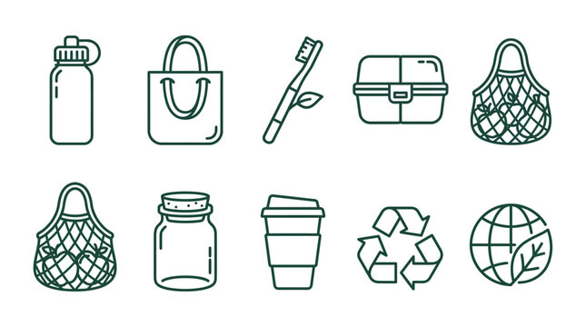 Sustainable Living Icons: Eco-Friendly Reusable Products Collection