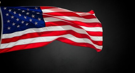 Obraz premium American flag waving on 4th of july independence day celebration
