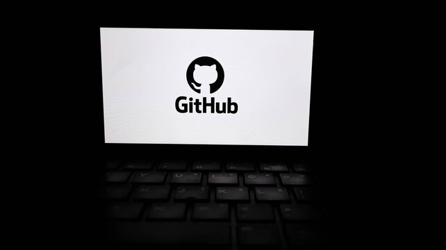 Github logo on a laptop screen