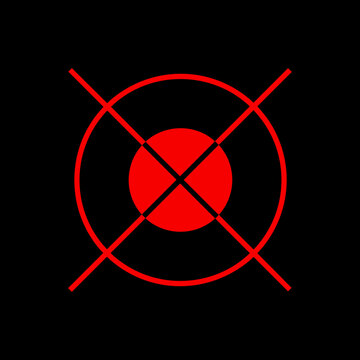 Target Symbol. Black target symbol with circles. Black target icon with crosshairs. Target achievement icon with check mark and arrows indicating success. Success.