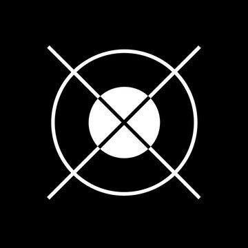 Target Symbol. Black target symbol with circles. Black target icon with crosshairs. Target achievement icon with check mark and arrows indicating success. Success.