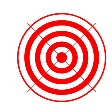 Target Symbol. Black target symbol with circles. Black target icon with crosshairs. Target achievement icon with check mark and arrows indicating success. Success.