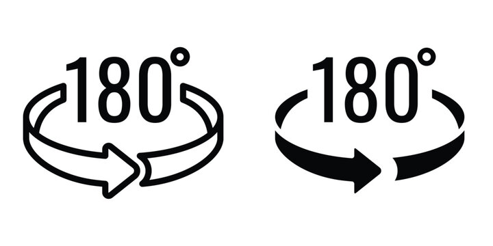 180 degrees icon design illustration drawings