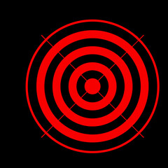 Target Symbol. Black target symbol with circles. Black target icon with crosshairs. Target achievement icon with check mark and arrows indicating success. Success. © Mylifeontopdm