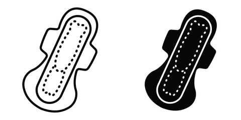 Feminine hygiene pad icon design illustration drawings © Ro