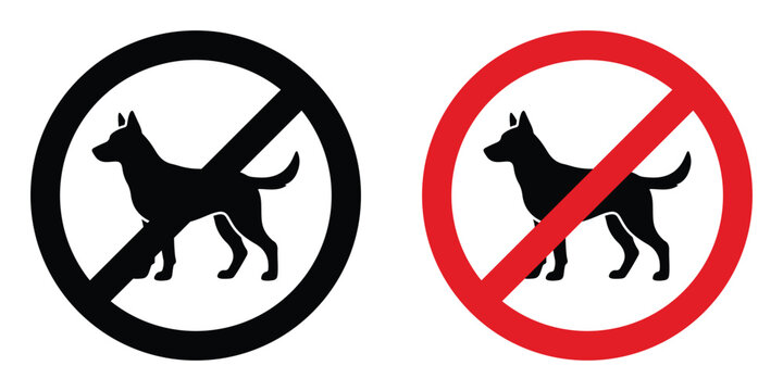 Forbidden dog pet sign design illustration drawings