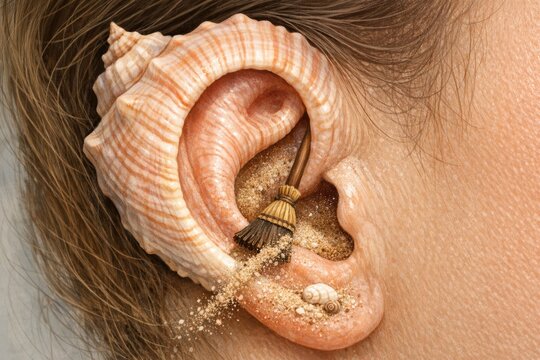 A person struggling with an insect infestation in their ear