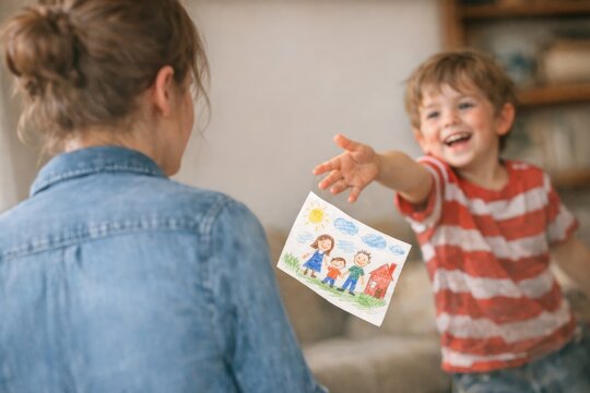 A woman holds a cherished photo of her child, highlighting nostalgia and maternal love