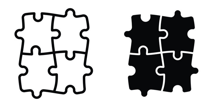 jigsaw icon design illustration drawings