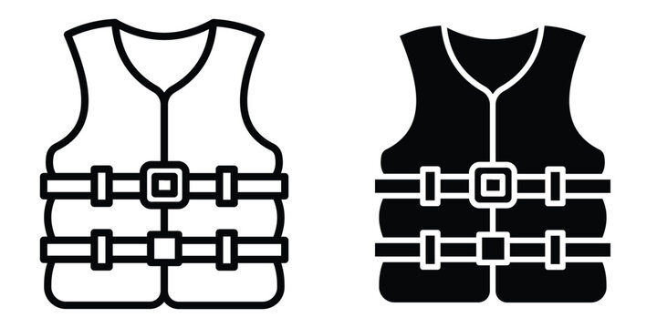 Life jacket icon design illustration drawings