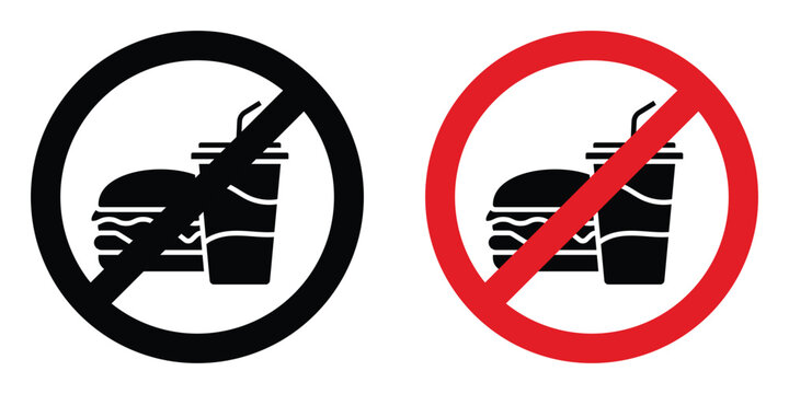 No food allowed sign design illustration drawings