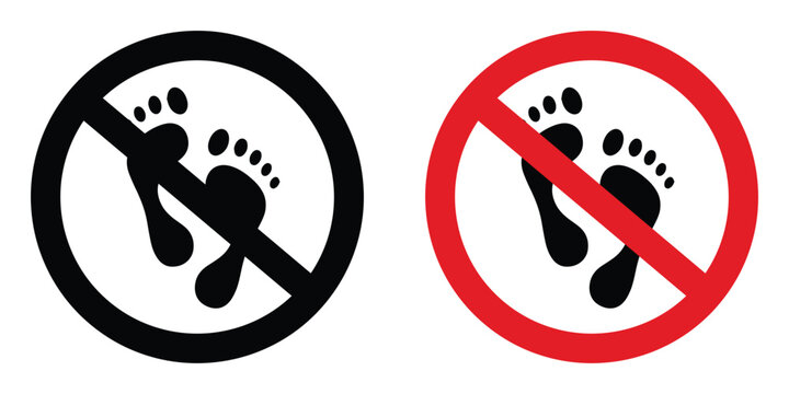 No foot print sign design illustration drawings