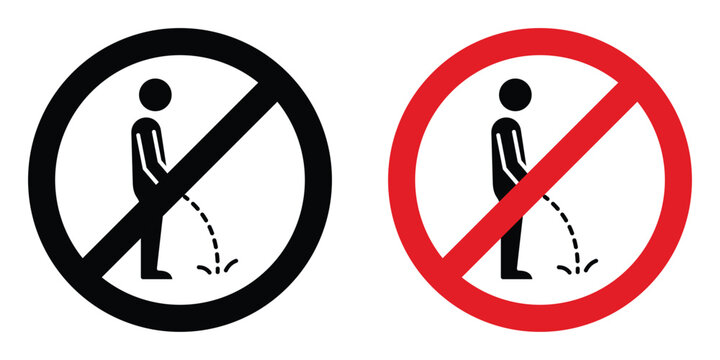 No peeing sign design illustration drawings
