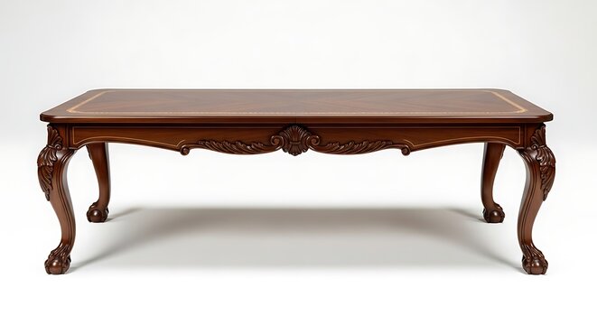 Royal design wood tea and dining table design