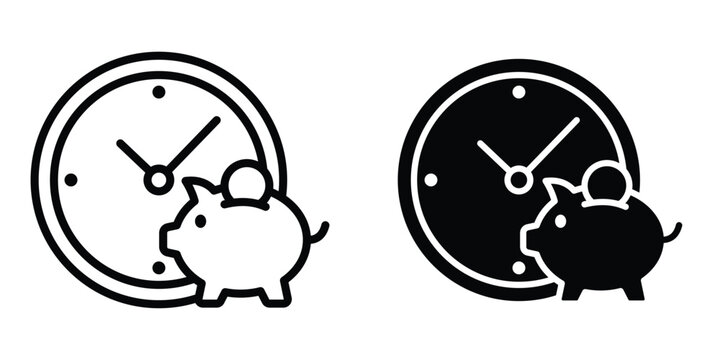 Save time icon design illustration drawings