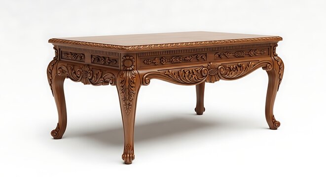Royal design wood tea and dining table design