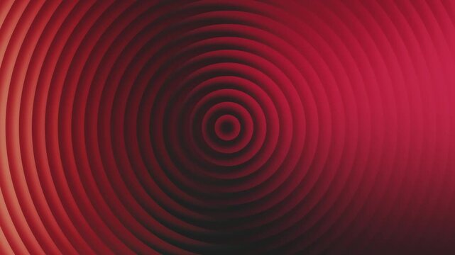4K stock gradient background footage with a circle striped pattern with a fractal glass effect in red and black colors abstract design texture art
