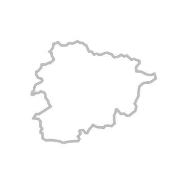 andorra map monoline Suitable for posters and web icons