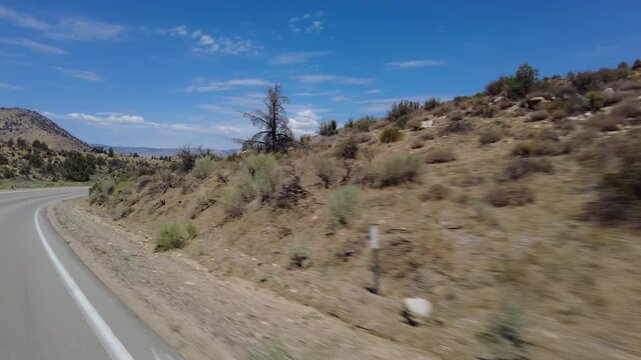 Eastern Sierra to Lake Isabella Highway 178 Eastbound 05 Quarter R MultiCam Driving Plate California USA