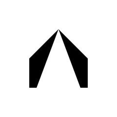 Fototapeta premium House logo. Architecture, construction, real estate, property, residence, apartment complex, skyscraper and city landscape logo design concept.
