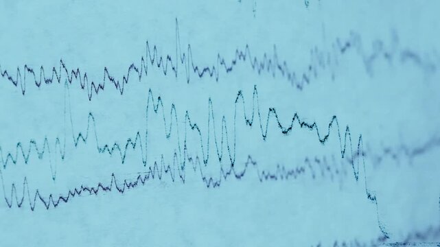 Seismograph Record of an Earthquake on old paper