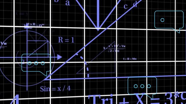 Neon math grid panning right after scan sweep, bubbles popping, counters updating visualizing math