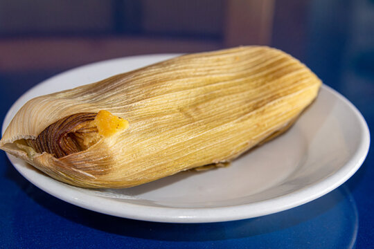 Traditional Colombian Envuelto de Mazorca Sweet Corn Tamale