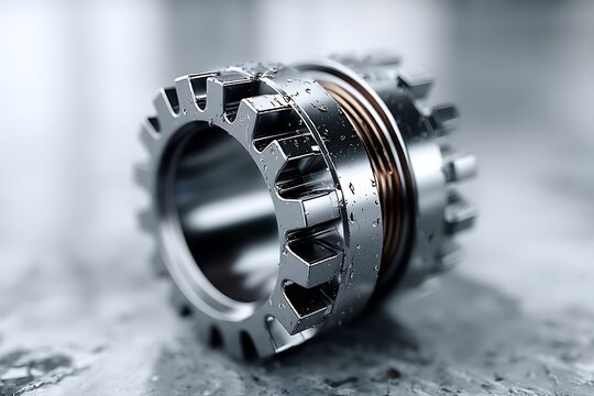 Single 3d printed titanium gear aerospace engineering component images