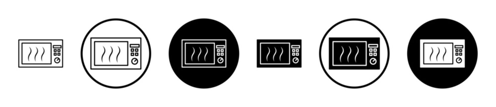 Microwave icon, template for graphic or web design. vector illustration