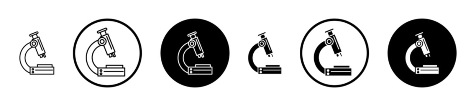 Microscope icon, template for graphic or web design. vector illustration