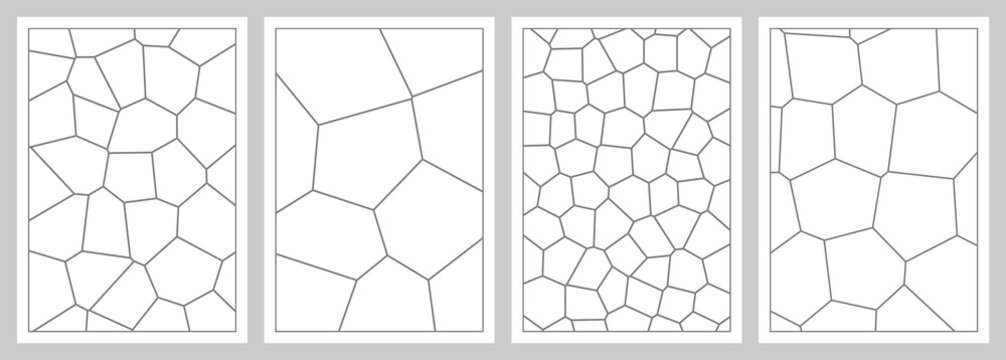 Voronoi diagram style geometric patterns, abstract background for design and texture