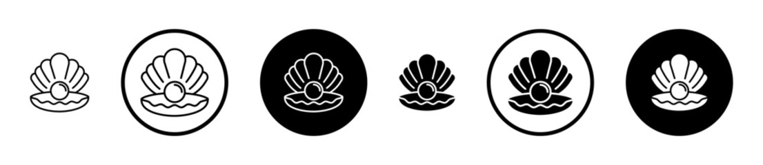 Pearl icon, template for graphic or web design. vector illustration © naba
