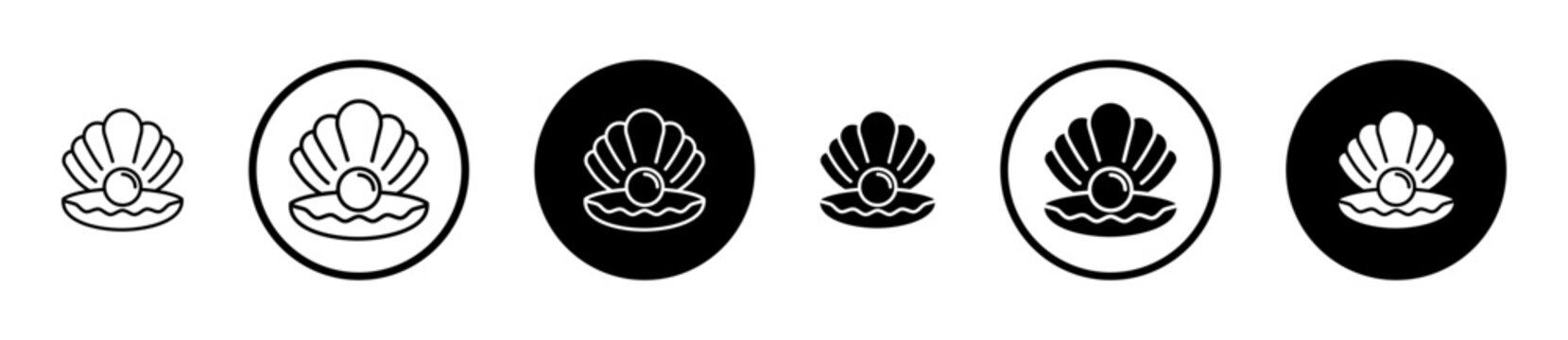 Pearl icon, template for graphic or web design. vector illustration