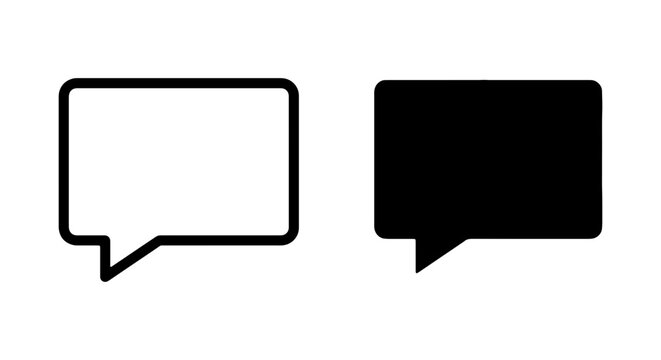 Speech Bubble Icons, Communication Chat Bubbles, Message Boxes, Dialogue Symbols