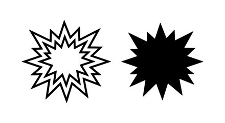 Explosion Burst Icons, Starburst Shapes, Comic Style Elements, Vector Graphics © Tahmina