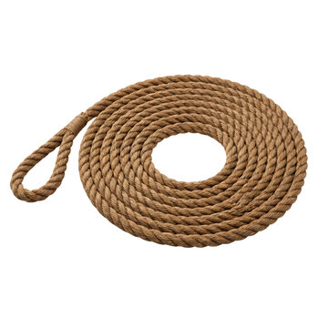 Spiral rope knot isolated on transparent background isolated on a transparent background
