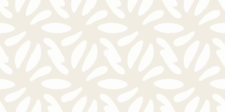 abstract petal pattern seamless beige and white background