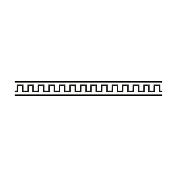 Greek Wave Pattern Border Seamless Decorative Curved Divider Line