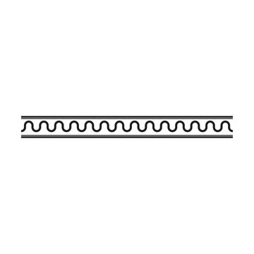 Greek Wave Pattern Border Seamless Decorative Curved Divider Line