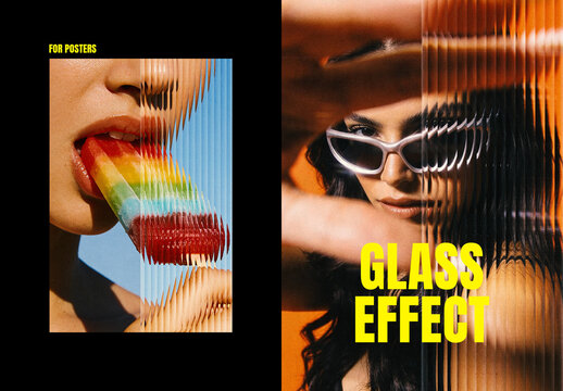 Glass Refraction Photo Effect &ndash; Distortion for Poster & Social Media (PSD)