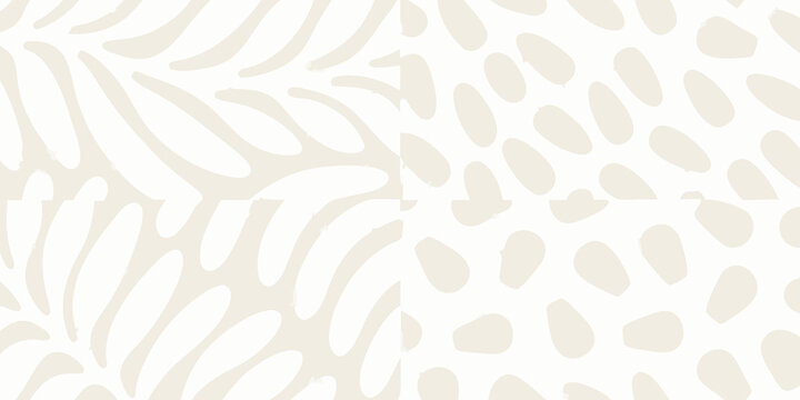 abstract organic pattern of flowing shapes seamless beige background