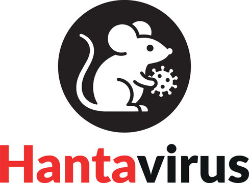 Hantavirus logo icon vector file with a rodent mascot design based on the idea of viruses carried by rodents such as mice and rats. Hantavirus is associated with contaminated rodent urine 2026