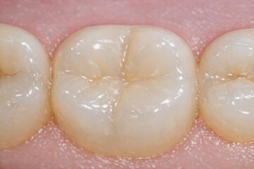 Fototapeta premium A detailed view of a tooth with a noticeable absence, often used in dental or oral hygiene illustrations