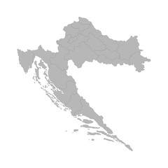 Obraz premium croatia-political-map-vector.eps