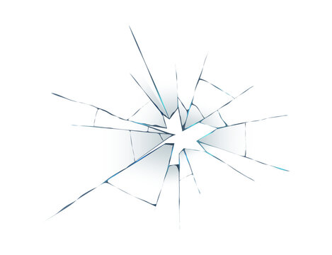 Realistic Cracked and Broken Glass Hole Effect