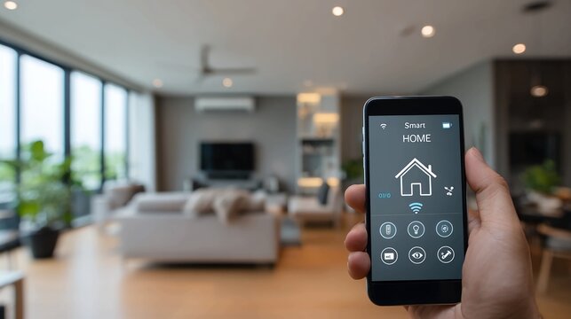 Effortlessly manage your modern home with smart automation, experiencing seamless control and enhanced comfort through convenient intuitive technology on your mobile device