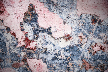 Fototapeta premium Weathered Textured Wall with Peeling Paint