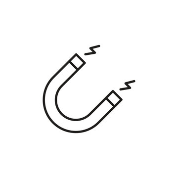 Magnet icon isolated on white background in stroke line style