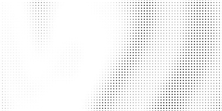 High-Quality Vector Halftone Dot Pattern Radiant Burst in Black and White, Ideal for Marketing Banners and Product Backgrounds