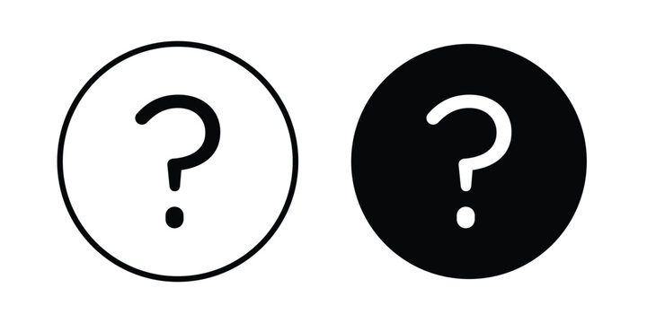 Question icon logo line black symbols collections.
